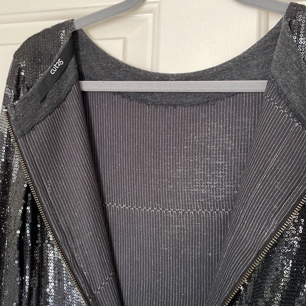Cut25 by Yigal Azrouel Sequin Camo Long Sleeve Mini Dress - Picture 10 of 13